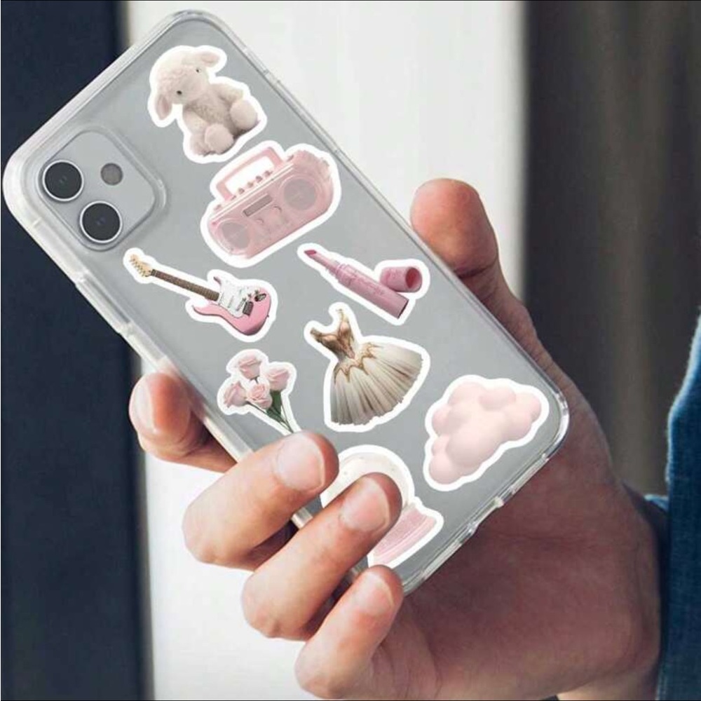 Super cute coquette girl pink stickers 50 STICKERS